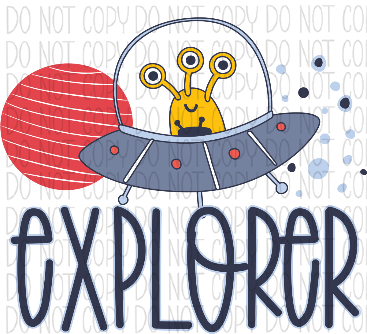 Explorer Space Creature Dtf Transfer
