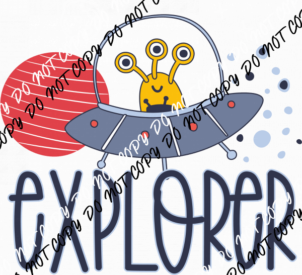 Explorer Space Creature DTF Transfer - We Print U Press DTF Transfers