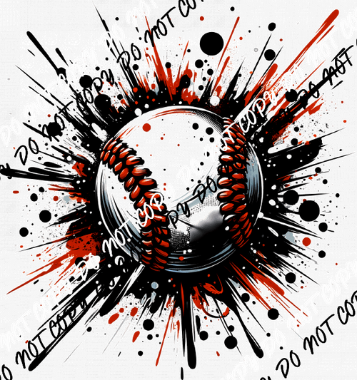 Explosive Baseball DTF Transfer - We Print U Press DTF Transfers