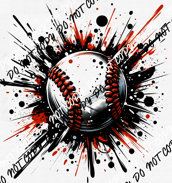 Explosive Baseball DTF Transfer - We Print U Press DTF Transfers
