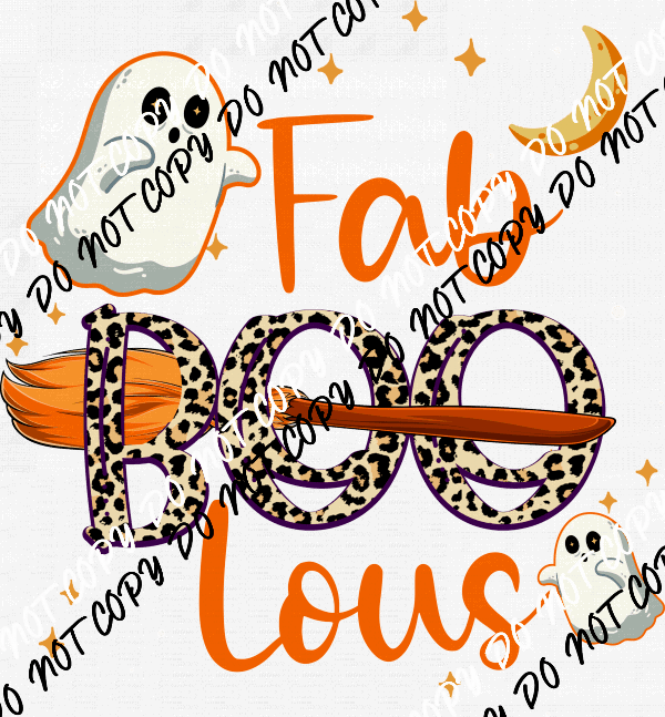 Fab Boo Lous Ghost DTF Transfer - We Print U Press DTF Transfers