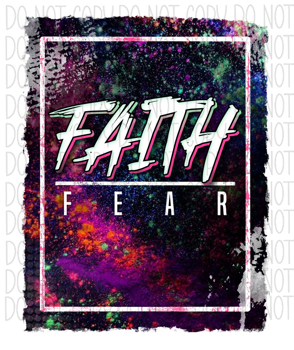 Faith Over Fear Frame Dtf Transfer