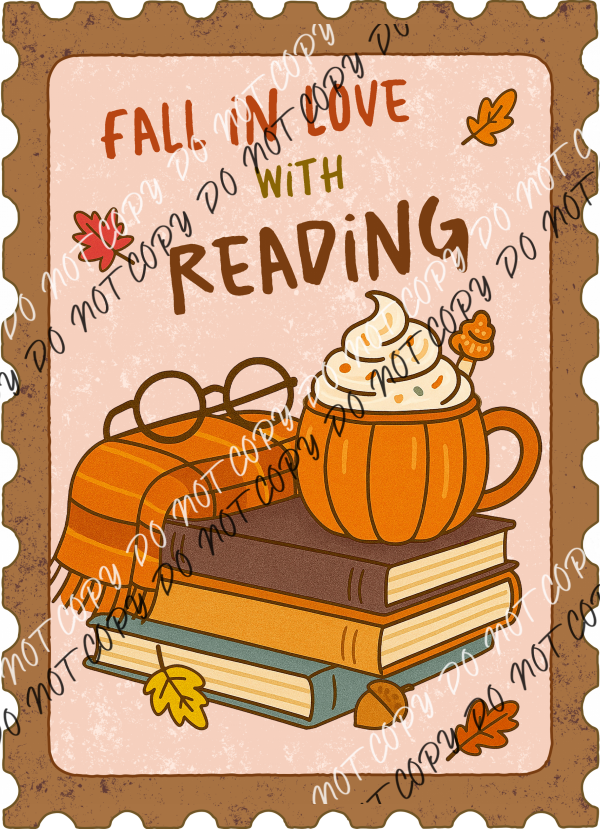 Fall in Love with Reading Stamp DTF Transfer RTP DTF Transfers