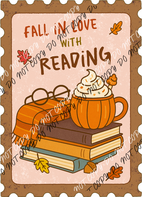 Fall in Love with Reading Stamp DTF Transfer RTP DTF Transfers