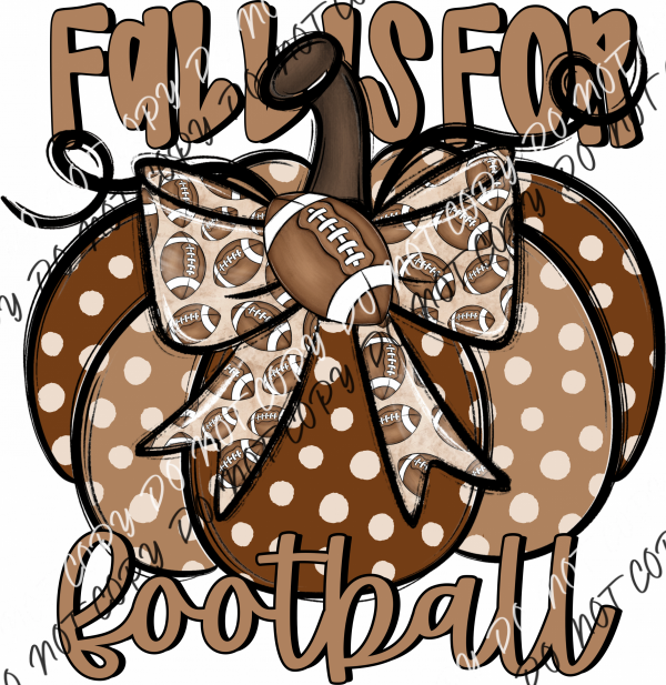 Fall Is For Football Brown Pumpkin Dtf Transfer Rtp Transfers