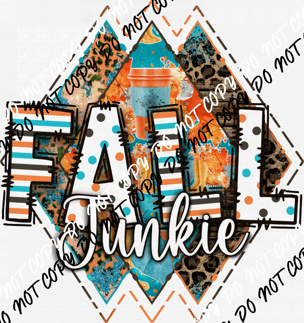 Fall Junkie Western DTF Transfer - We Print U Press DTF Transfers