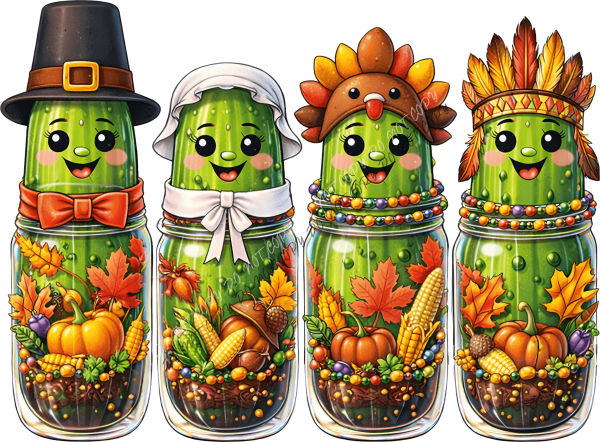 Fall Pickle Jar Harvest Cuties DTF Transfer RTP DTF Transfers