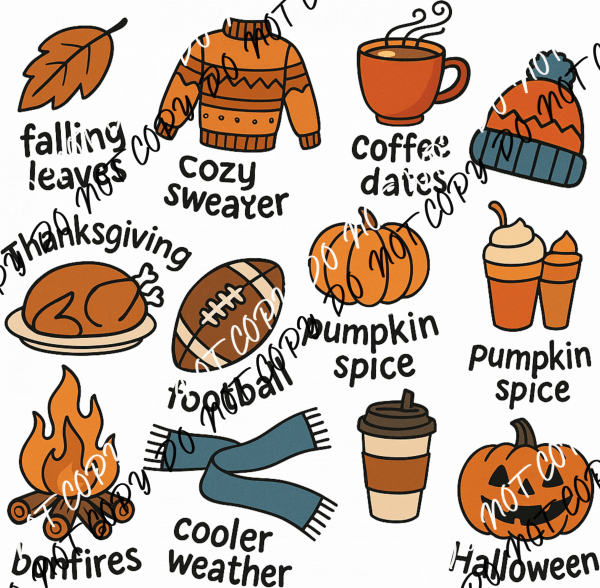 Fall Vibes Collage DTF Transfer - We Print U Press DTF Transfers