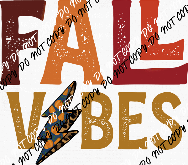 Fall Vibes Distressed DTF Transfer - We Print U Press DTF Transfers