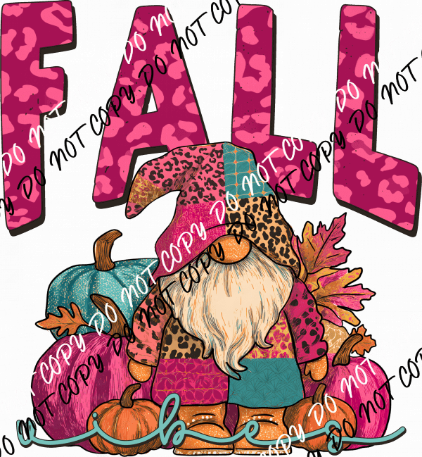 Fall Vibes Gnome DTF Transfer - We Print U Press DTF Transfers