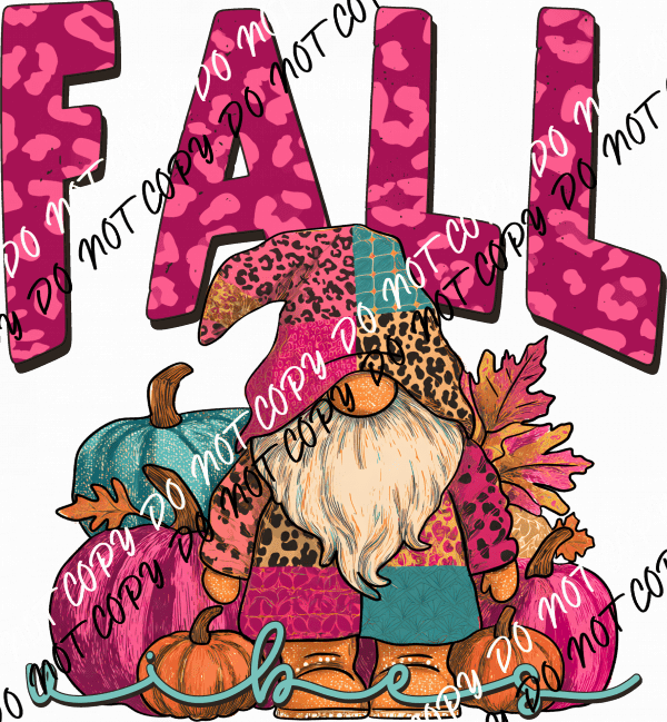 Fall Vibes Gnome DTF Transfer - We Print U Press DTF Transfers