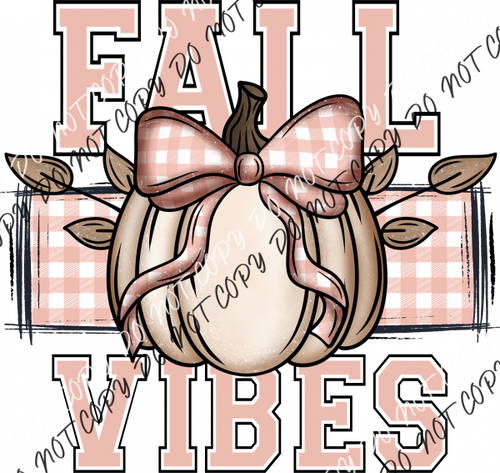 Fall Vibes Pumpkin Pink Plaid Dtf Transfer Rtp Transfers