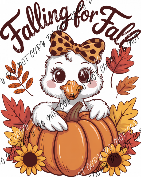 Falling for Fall Girl Baby Goose DTF Transfer RTP DTF Transfers