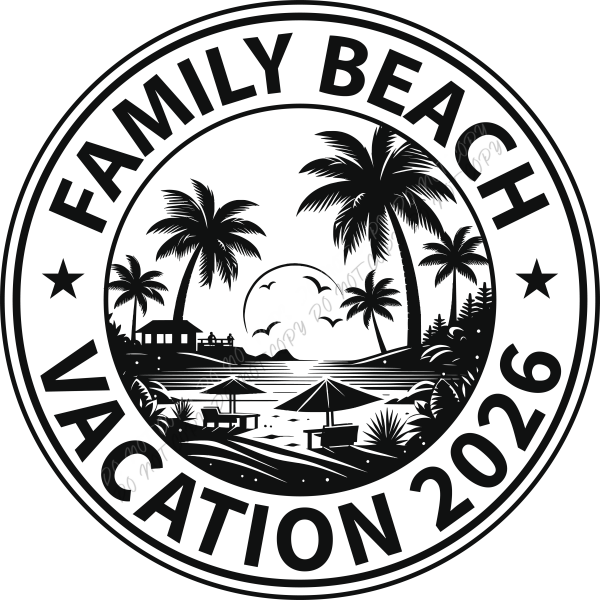 Family Beach Vacation 2026 DTF Transfer RTP DTF Transfers