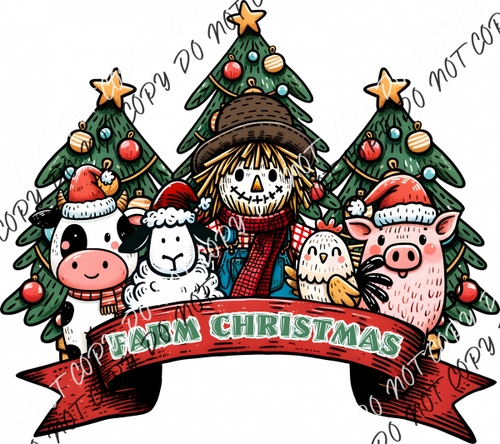 Farm Christmas Animals Dtf Transfer Rtp Transfers