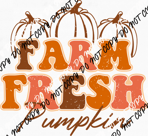 Farm Fresh Pumpkin DTF Transfer - We Print U Press DTF Transfers