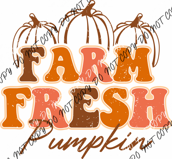 Farm Fresh Pumpkin Dtf Transfer Rtp Transfers