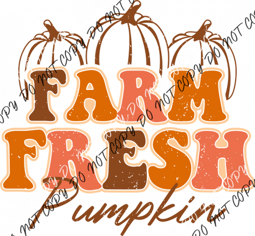 Farm Fresh Pumpkin Dtf Transfer Rtp Transfers