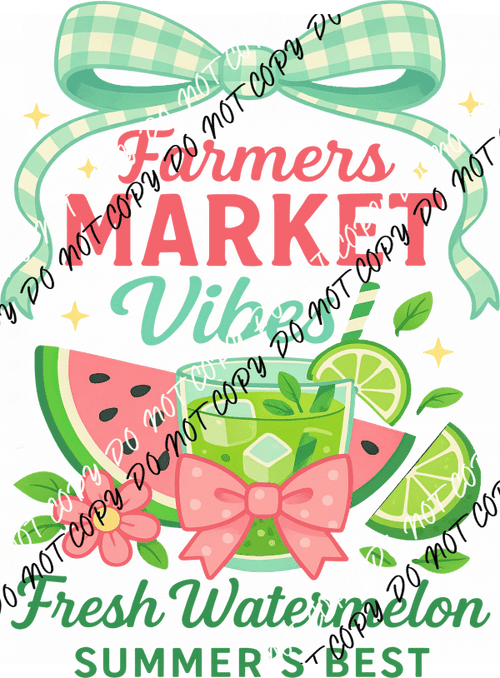 Farmers Market Vibes DTF Transfer - We Print U Press DTF Transfers