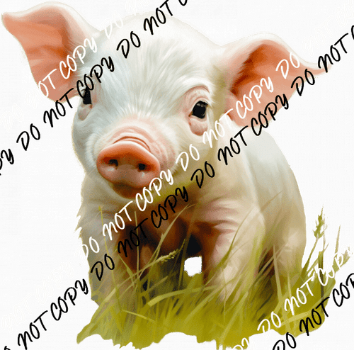 Farmhouse Pig in the Grass DTF Transfer - We Print U Press DTF Transfers