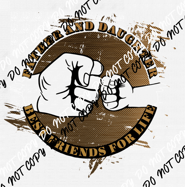 Father and Daughter Tan DTF Transfer - We Print U Press DTF Transfers