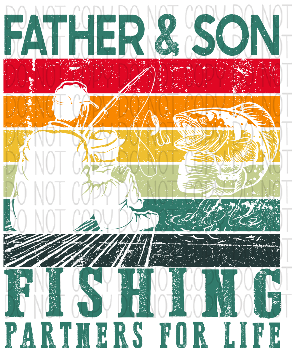 Father And Son Fishing Dtf Transfer