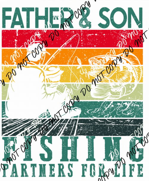 Father and Son Fishing DTF Transfer - We Print U Press DTF Transfers