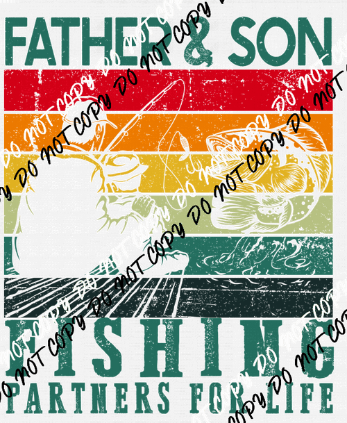 Father and Son Fishing DTF Transfer - We Print U Press DTF Transfers
