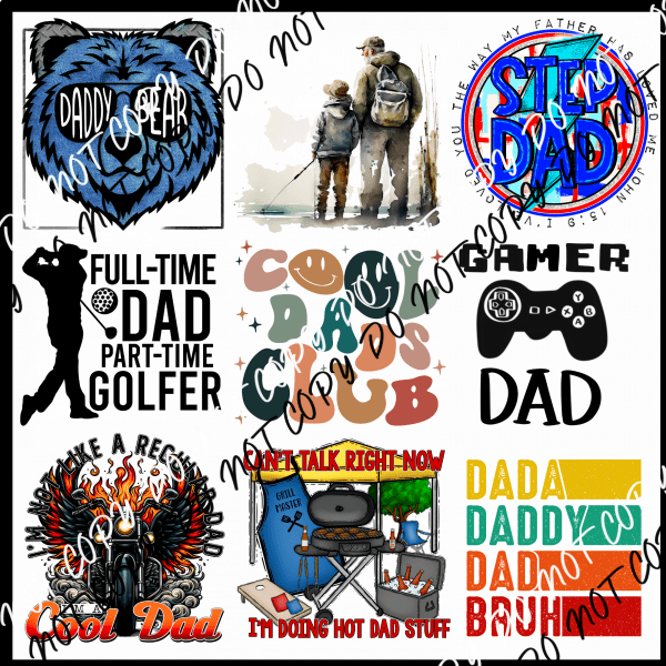 FATHER MINI UV TRANSFER BUNDLE - We Print U Press DTF Transfers
