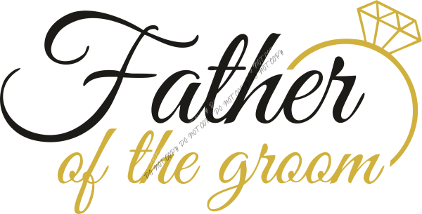 Father of the Groom Gold Script DTF Transfer RTP DTF Transfers