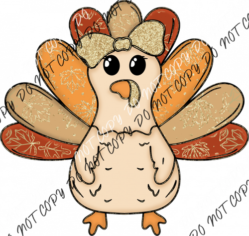 Faux Glitter Turkey DTF Transfer RTP DTF Transfers