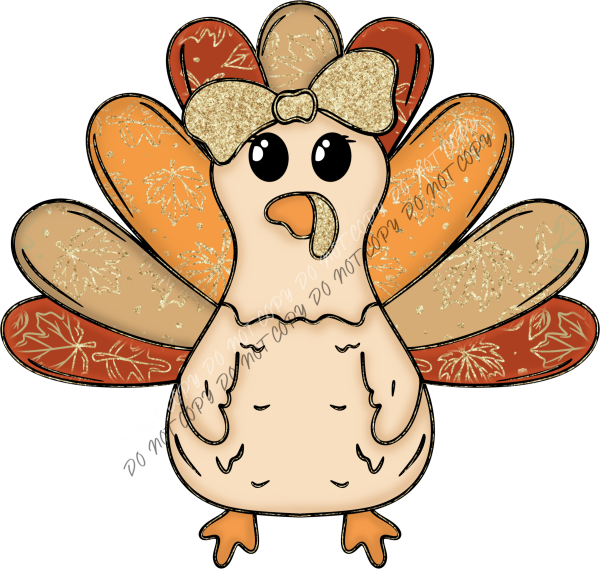 Faux Glitter Turkey DTF Transfer RTP DTF Transfers