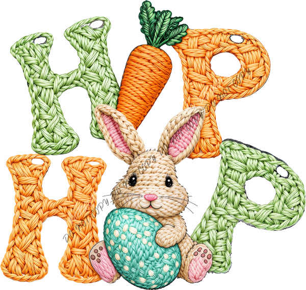 Faux Yarn Easter Hip Hop DTF Transfer RTP DTF Transfers