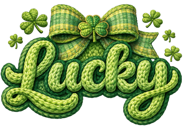 Faux Yarn Lucky DTF Transfer RTP DTF Transfers