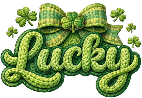 Faux Yarn Lucky DTF Transfer RTP DTF Transfers