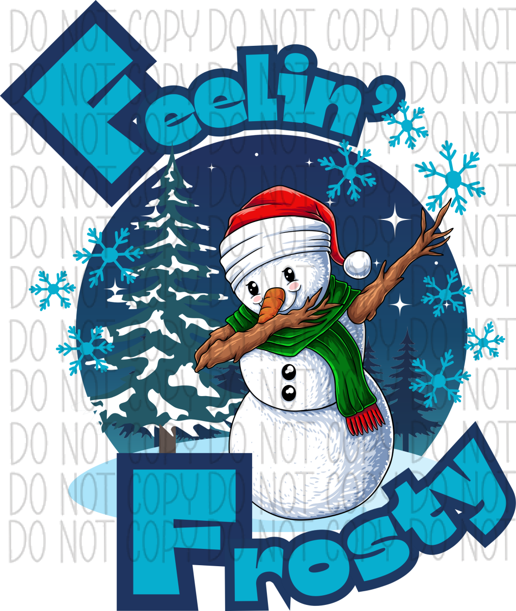 Feelin Frosty One Snowman Dtf Transfer Rtp Transfers