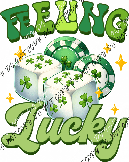 Feeling Lucky St. Patrick’s Day Dtf Transfer