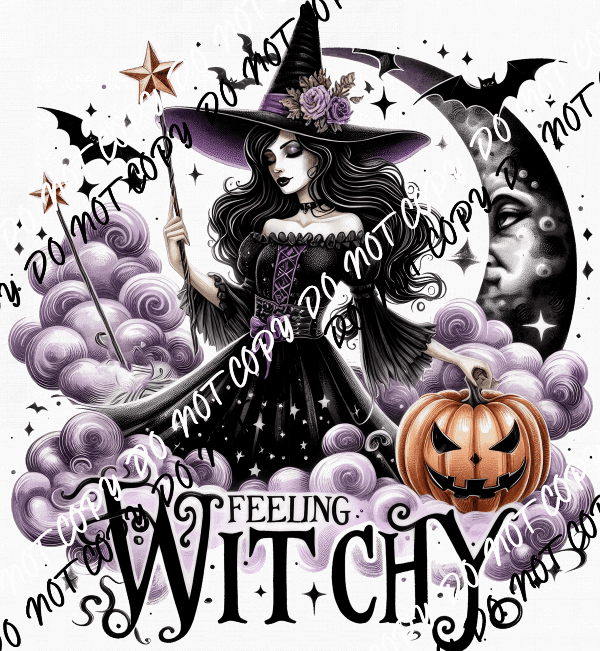 Feeling Witchy Moon DTF Transfer - We Print U Press DTF Transfers