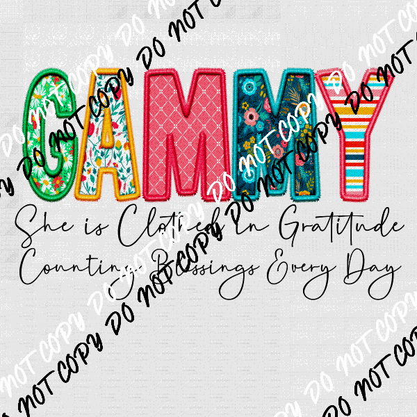 Female Family Titles - Clothed in Gratitude DTF Transfer (See Title Options) - We Print U Press DTF Transfers