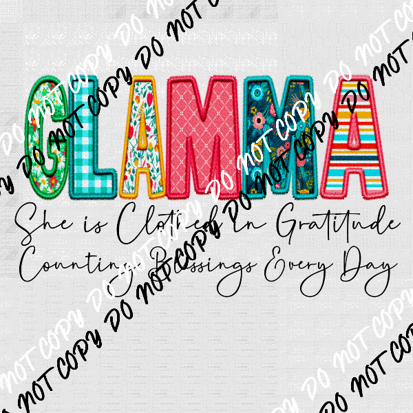 Female Family Titles - Clothed in Gratitude DTF Transfer (See Title Options) - We Print U Press DTF Transfers