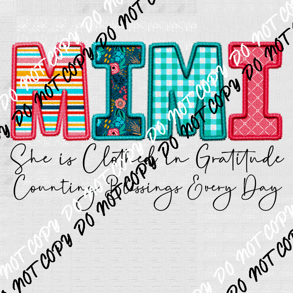 Female Family Titles - Clothed in Gratitude DTF Transfer (See Title Options) - We Print U Press DTF Transfers