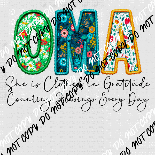 Female Family Titles - Clothed in Gratitude DTF Transfer (See Title Options) - We Print U Press DTF Transfers