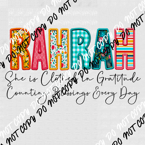 Female Family Titles - Clothed in Gratitude DTF Transfer (See Title Options) - We Print U Press DTF Transfers