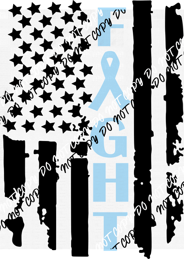 Fight Prostate Cancer Flag Awareness DTF Transfer - We Print U Press DTF Transfers