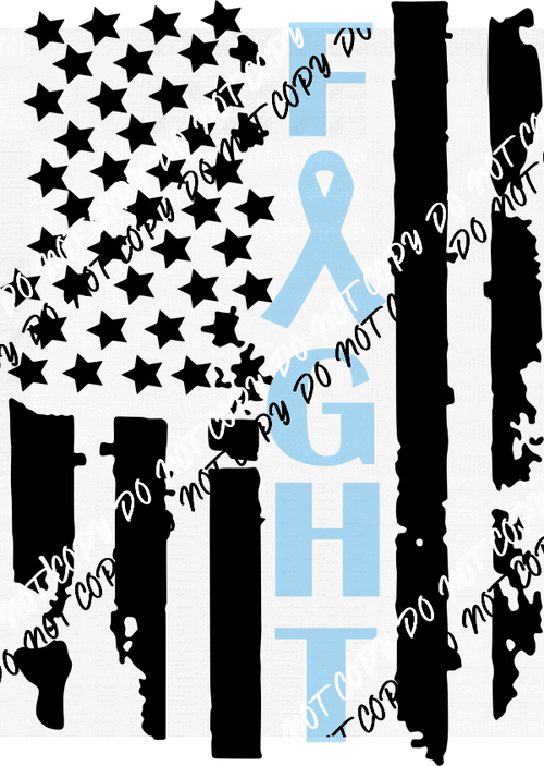 Fight Prostate Cancer Flag Awareness DTF Transfer - We Print U Press DTF Transfers