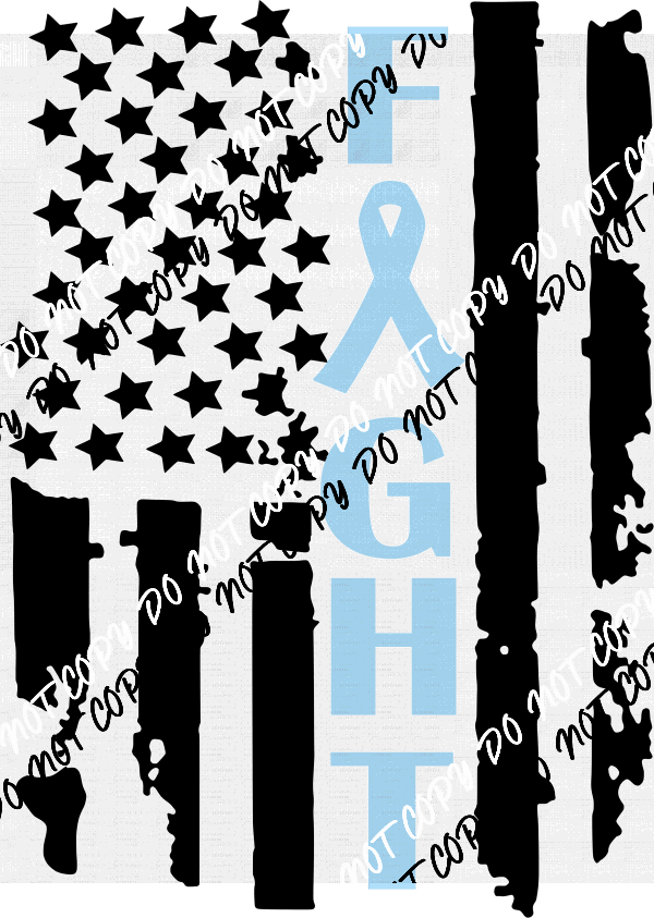 Fight Prostate Cancer Flag Awareness DTF Transfer - We Print U Press DTF Transfers