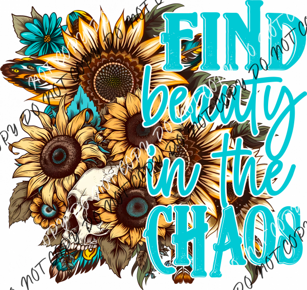 Find Beauty In The Chaos White Or Black Text Dtf Transfer Rtp Transfers