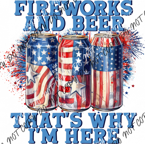 Fireworks And Beer Dtf Transfer Rtp Transfers