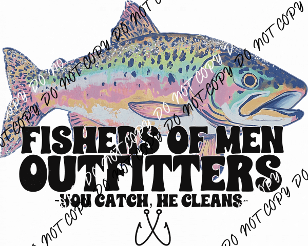 Fishers of Men Outfitters DTF Transfer - We Print U Press DTF Transfers