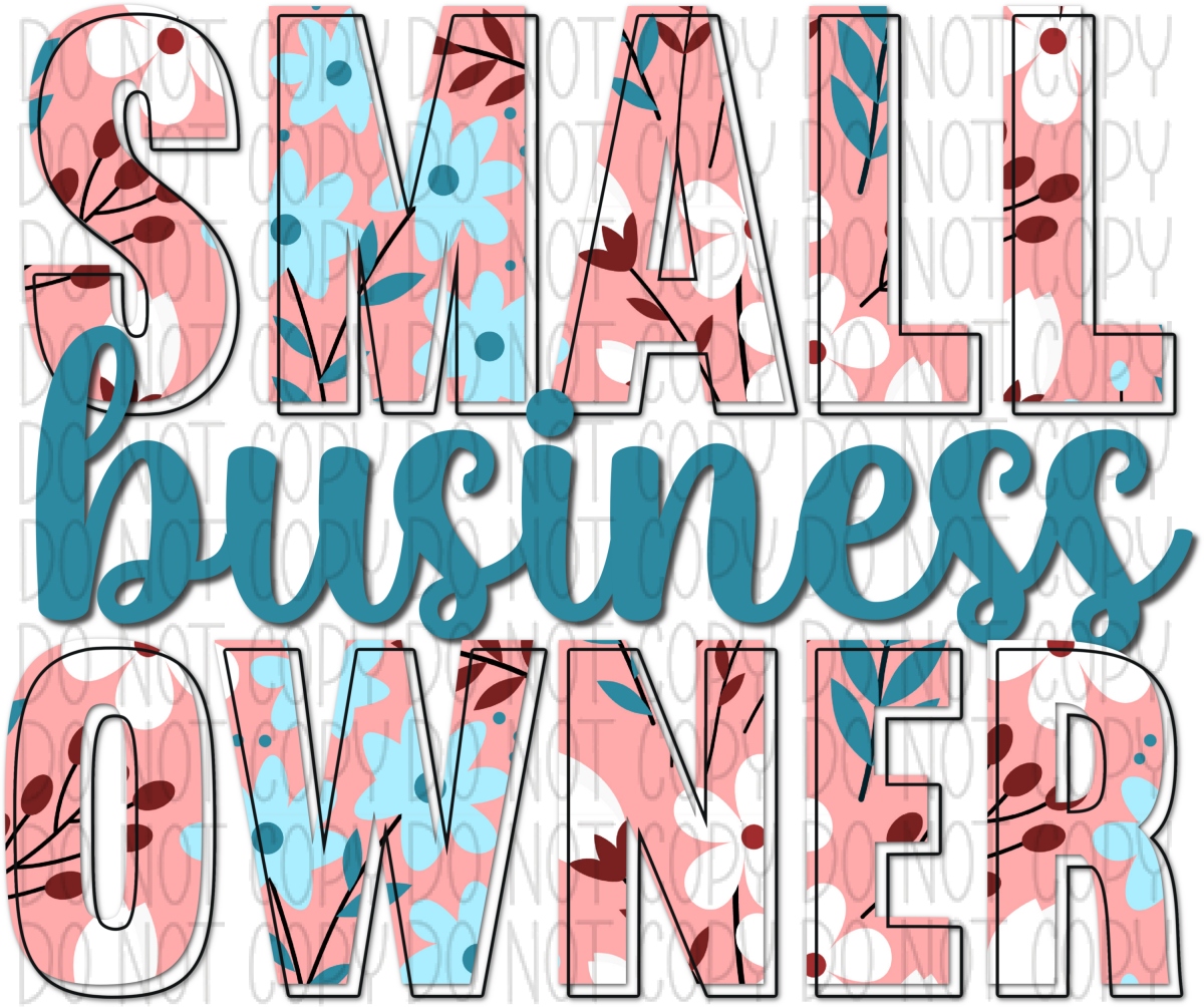 Floral Print Small Business Owner Dtf Transfer